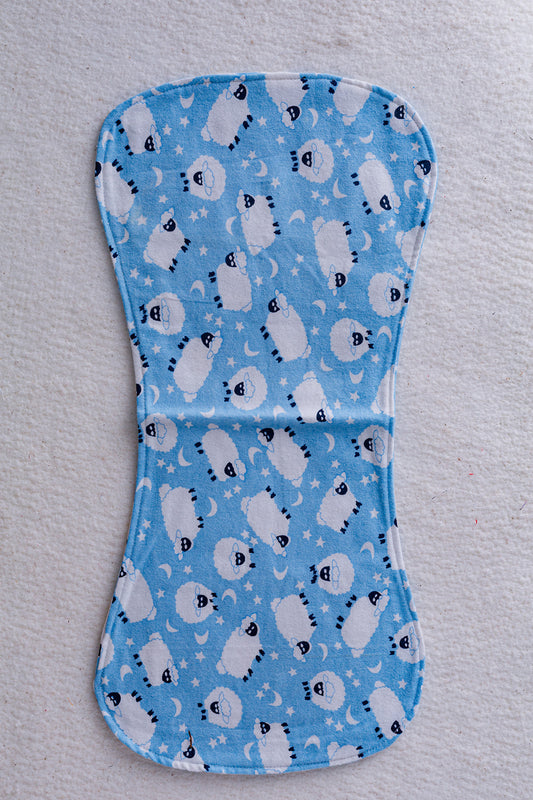 blue sheep burp cloth